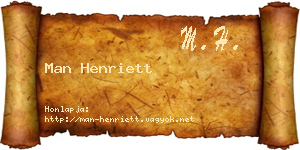 Man Henriett névjegykártya